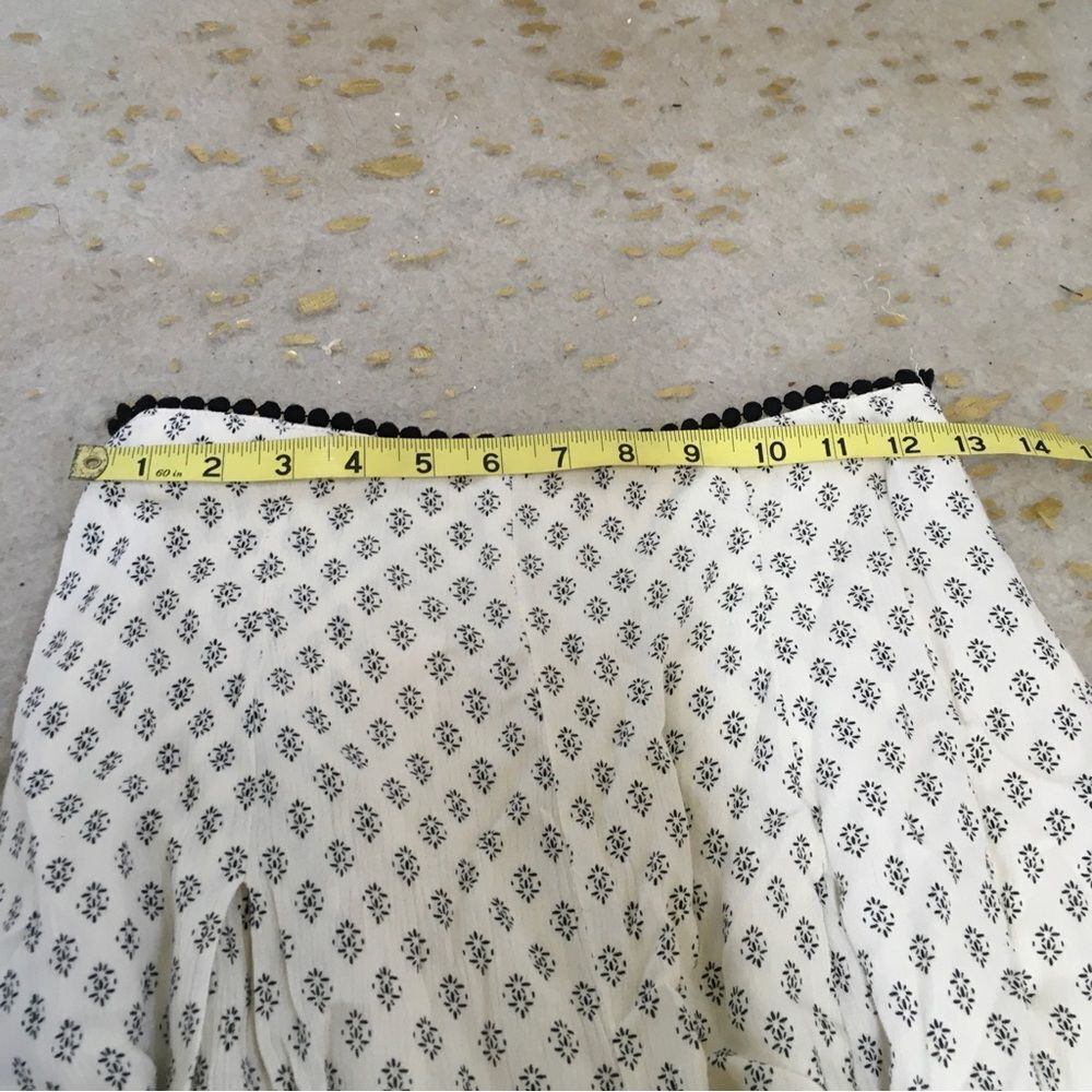 Revolve Tularosa Womens Patterned Adjustable Waist Tie Barbara Pants White Small - Picture 9 of 13